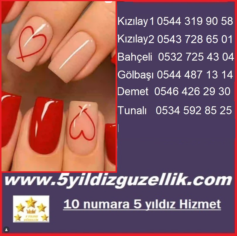 PROTEZ TIRNAK KIZILAY 0543 728 65 01, TUNALI 0534 592 85 25, SELANİK CD  0544 319 90 58
